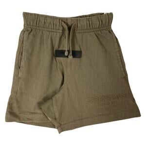 NWOT FEAR OF GOD ESSENTIALS Shorts Kids 4/5 Sweat Cotton Logo Front Pockets